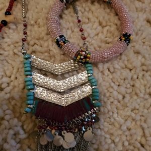 Random Indian beaded necklaces